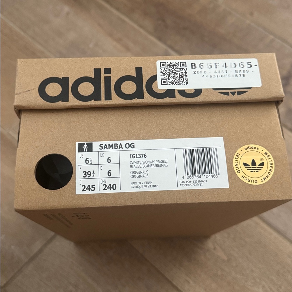 Adidas Samba OG Core White Magic Beige - Picture 5 of 5